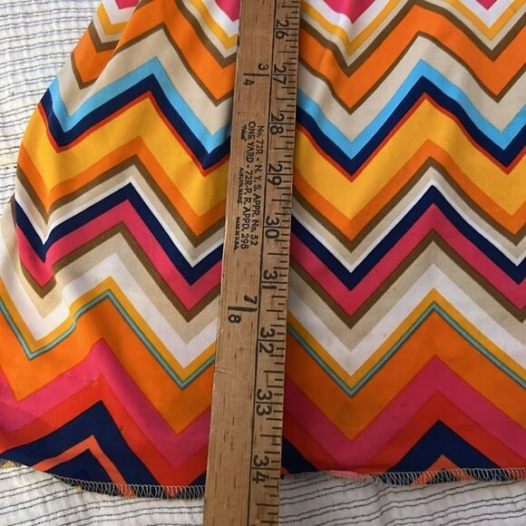Trina Turk Multicolor Chevron Pattern Dress 2 - Picture 8 of 9